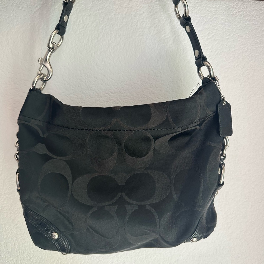 Black Coach Purse, one strap, gently used, authentic
